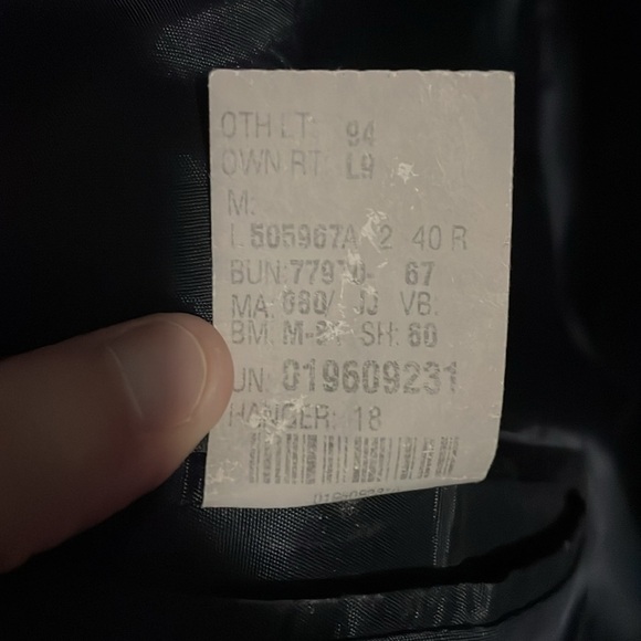 Ralph Lauren NWOT Dillard’s Men’s Wool Navy Pin Stripe Suit Coat Size 40R - Picture 9 of 10